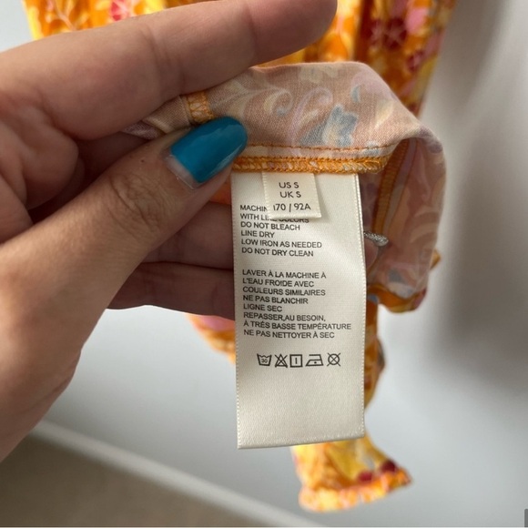 Free People Sasha Sweetheart Neckline Printed Mini Dress S - Picture 8 of 13